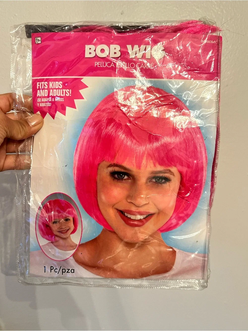 NWT Pink Bob Wig - Bright Bubblegum Pink Costume Wig
